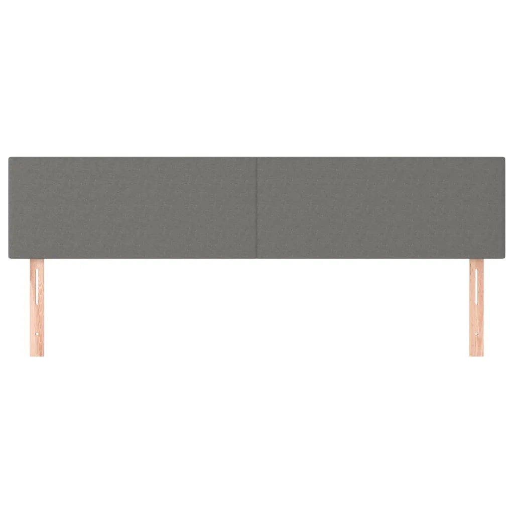 Testiera | Testata Grigio Scuro 180x5x78/88 cm in Tessuto