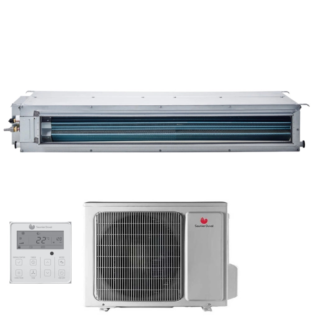 Climatizzatore Condizionatore Hermann Saunier Duval Canalizzato Canalizzabile Inverter 48000 Btu SDH19-140 IDNI Trifase R-32 Con Comando a Filo Incluso