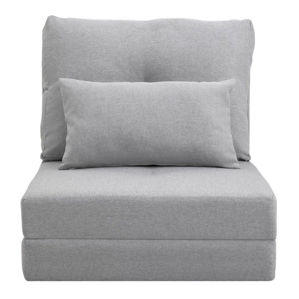 Poltrona letto regolabile ¨C Minimal ¨C grigio chiaro con cuscino