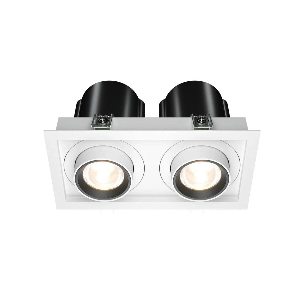 Maytoni lampada da incasso Hidden 1 luce LED integrato bianco alluminio