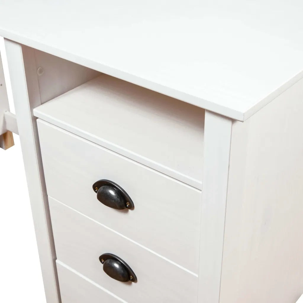 Scrivania | Tavolo da Ufficio Hill 3 Cassetti 120x50x74 cm Massello di Pino