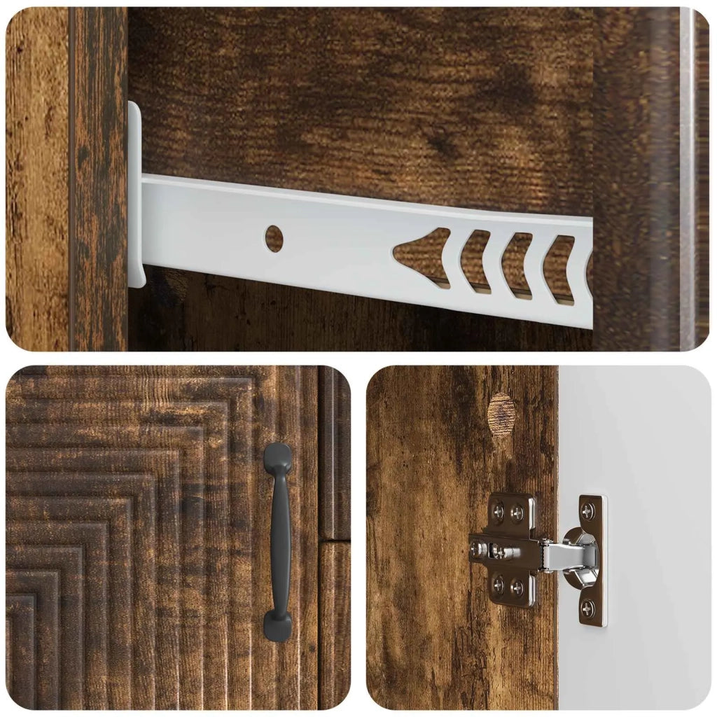 Credenza | Madia | Buffet da pranzo | Armadio da pranzo Rovere Fumo 89 x 34,5 x 60 cm Legno ingegnerizzato