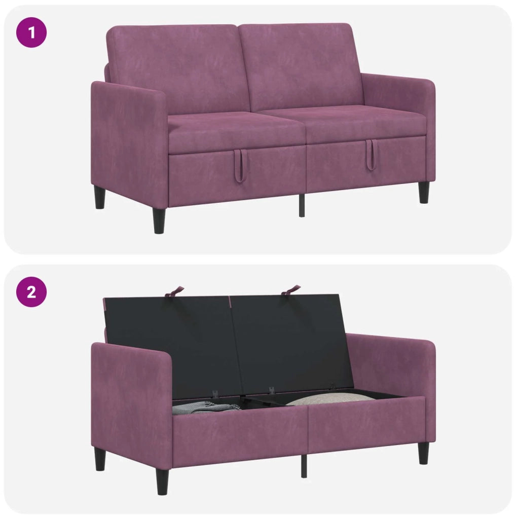 Divano con Storage Viola 152 x 78 x 87 cm Poliestere 42036946