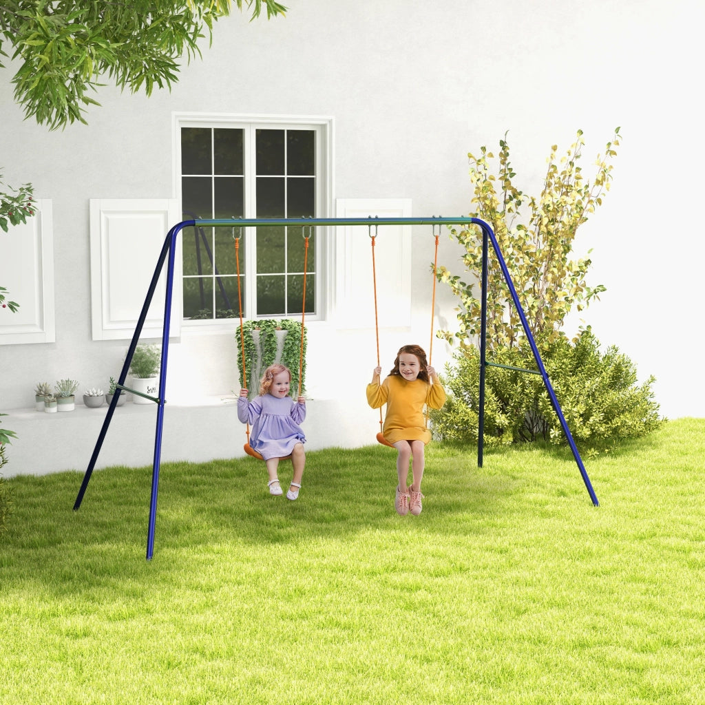Altalena per Bambini con 2 Sedie ¨C zephmum ¨C Multicolor 90 kg
