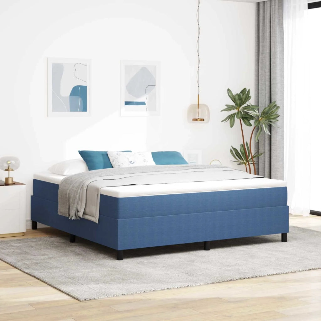 Struttura letto piattaforma-Giroletto-Rete del Letto Blu 180 x 200 cm Tessuto in Cords