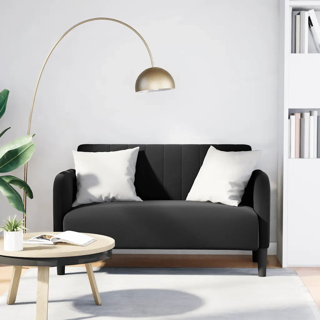 Divano | Divano da soggiorno | Sofa Divanetto Nero 109 cm in Velluto