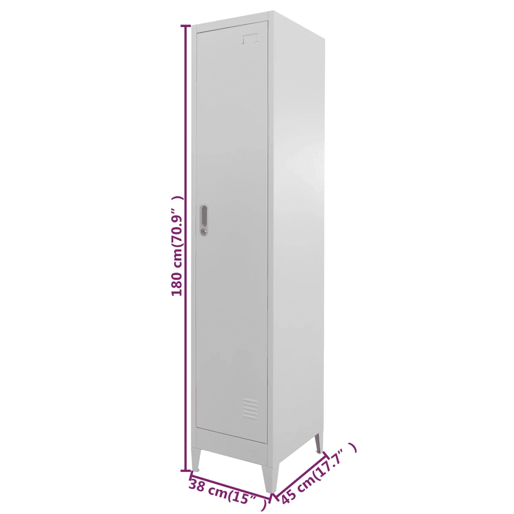 Armadietto a Chiave 38x45x180 cm 244472
