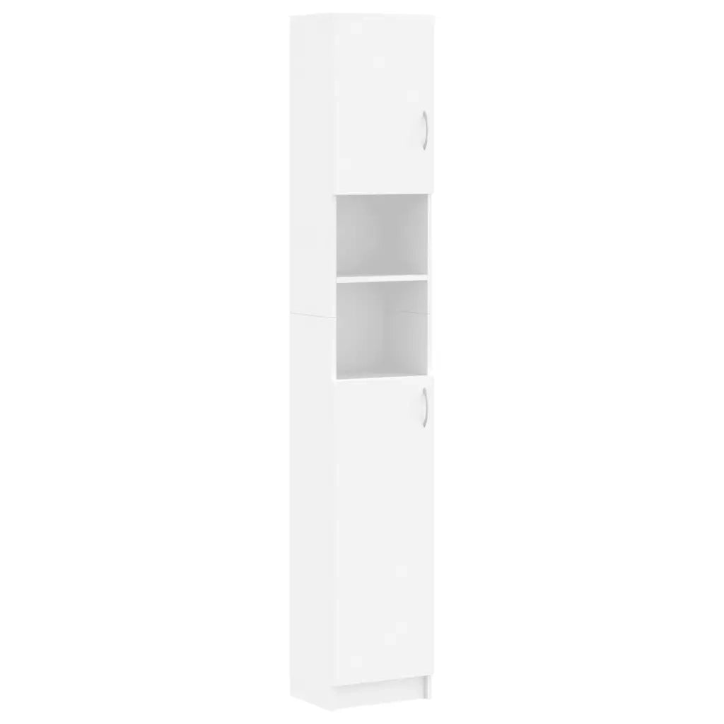 Armadio da Bagno Bianco 32x25,5x190 cm in Legno Ingegnerizzato 802876