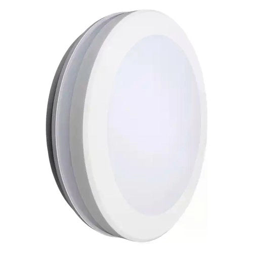 Plafoniera da esterno beghelli 75373 full moon ring cct bianco