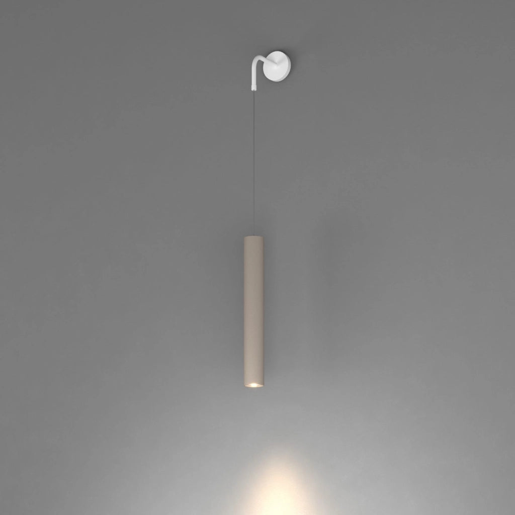 1203 SOSPENSIONE TONDA 1 LUCE ATTACCO GU10 COLORE SABBIA CON CAVO CM 250 ROSONE DA ACQUISTARE SEPARATAMENTE