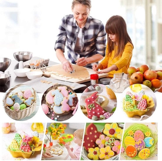 Forme per biscotti di Pasqua, 15 pezzi, biscotti di Pasqua, forma per biscotti di Pasqua, biscottiera, biscotti di Pasqua per forno, coniglio, farfalle, uovo, pulcino