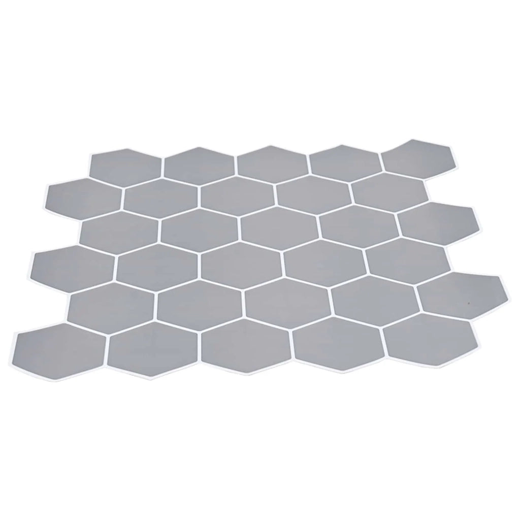 Piastrella Esagonale 20 pcs Grigio 30 x 30 cm Poliuretano e PET 42046229