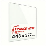 443 x 377 x 4 mm - Vetro per stufa a legna - vetro camino di ricambio - vetro per caminetto resistente al fuoco - France Vitre