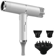 Set di Stilizzazione Professionale con Fohn, Borsetta e Diffusore Infrarosso con 3 Accessori di Stilizzazione, Ionesi, Grigio