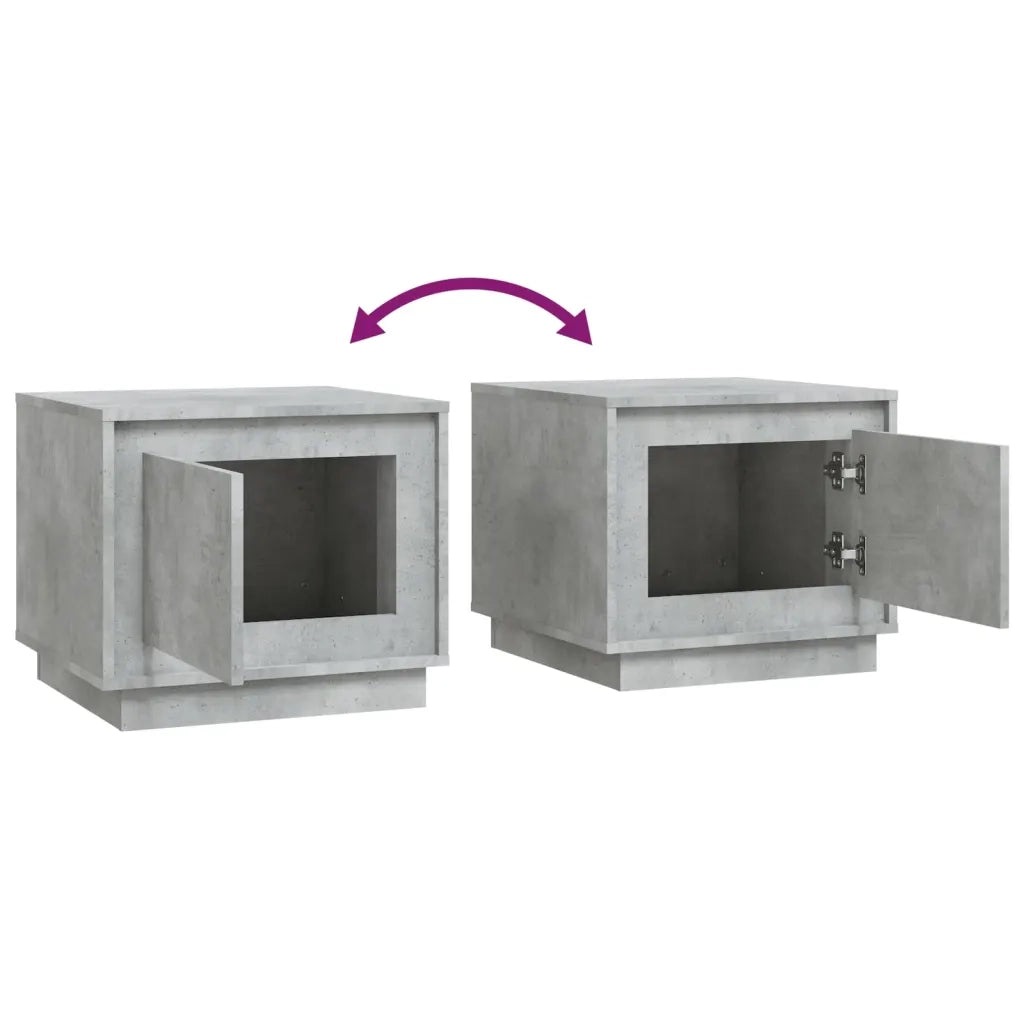 Tavolino da Salotto Grigio Cemento 51x50x44cm Legno Multistrato 819872