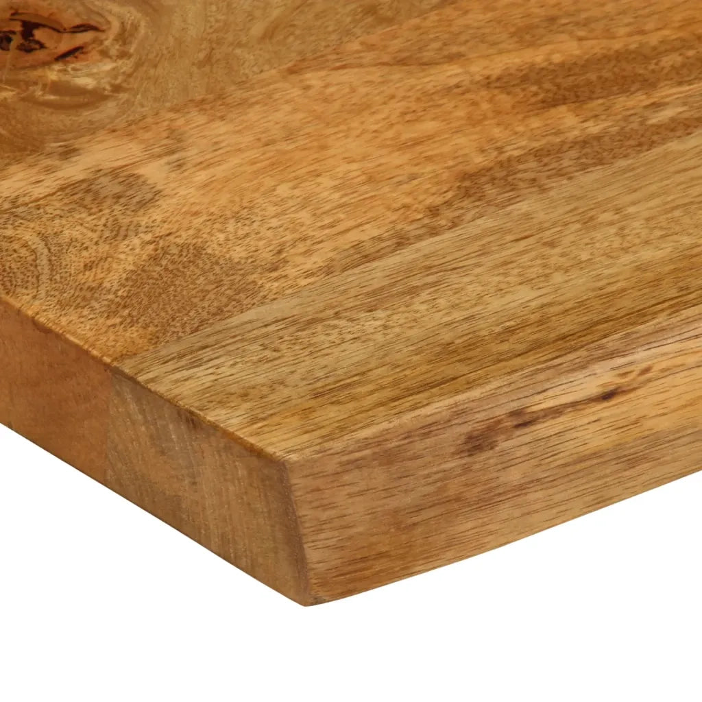 Piano Tavolo 90x40x2,5 cm Bordi Vivi in Legno Massello di Mango 370755