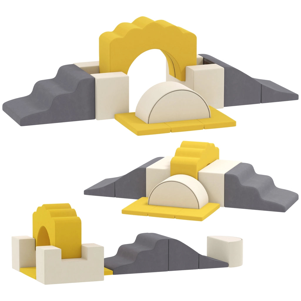 Blocchi di psicomotricit¨¤ per bambini ¨C zephmum ¨C 7 pezzi giallo