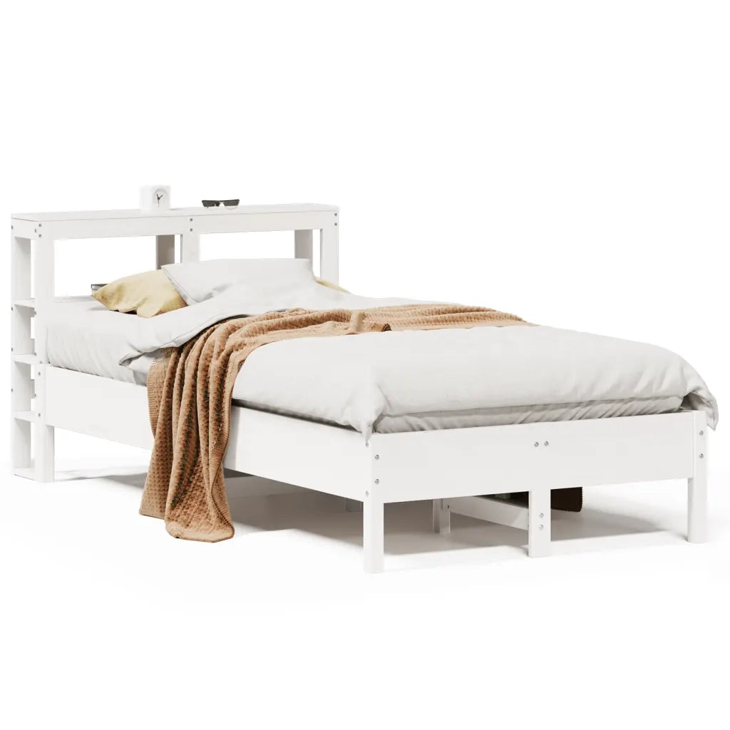 Letto senza Materasso Bianco 120x200 cm Legno Massello di Pino 3306151