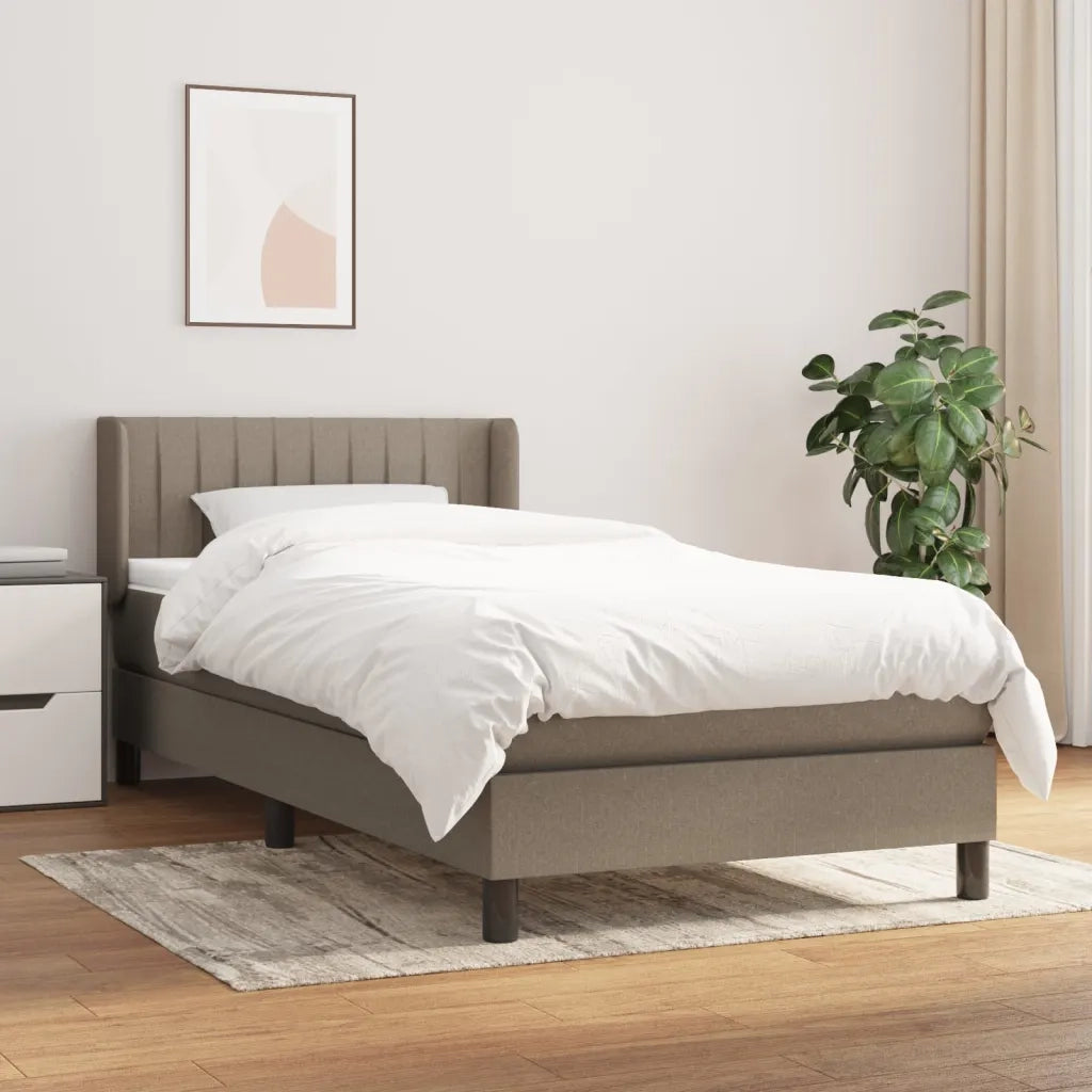Giroletto a Molle con Materasso Tortora 100x200 cm in Tessuto 3129853