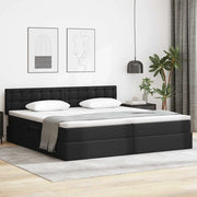 Letto con contenitore e LED con led Grigio chiaro 200 x 200 cm