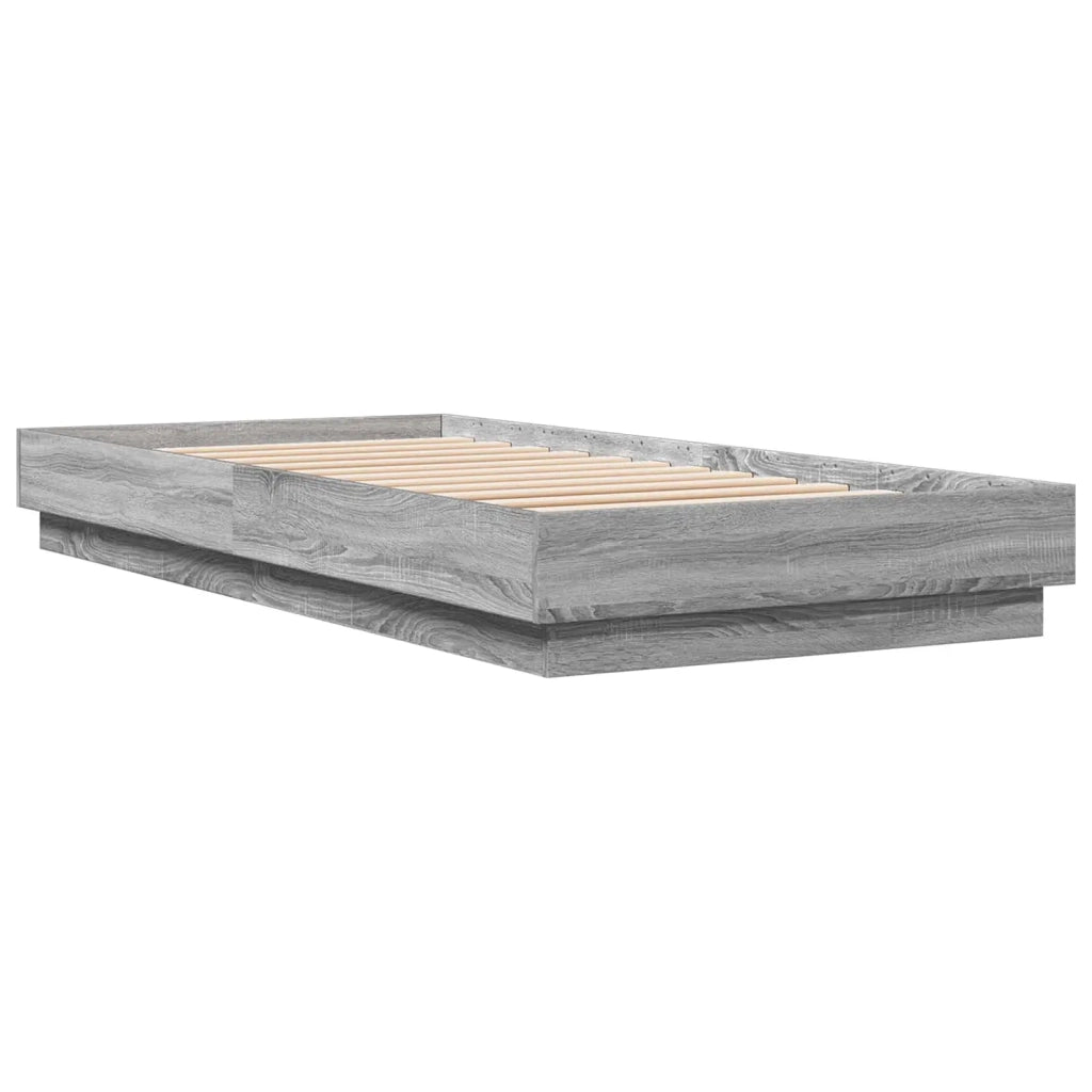 Letto con LED Sonoma grigio 80 x 200 cm Legno ingegnerizzato 8009007