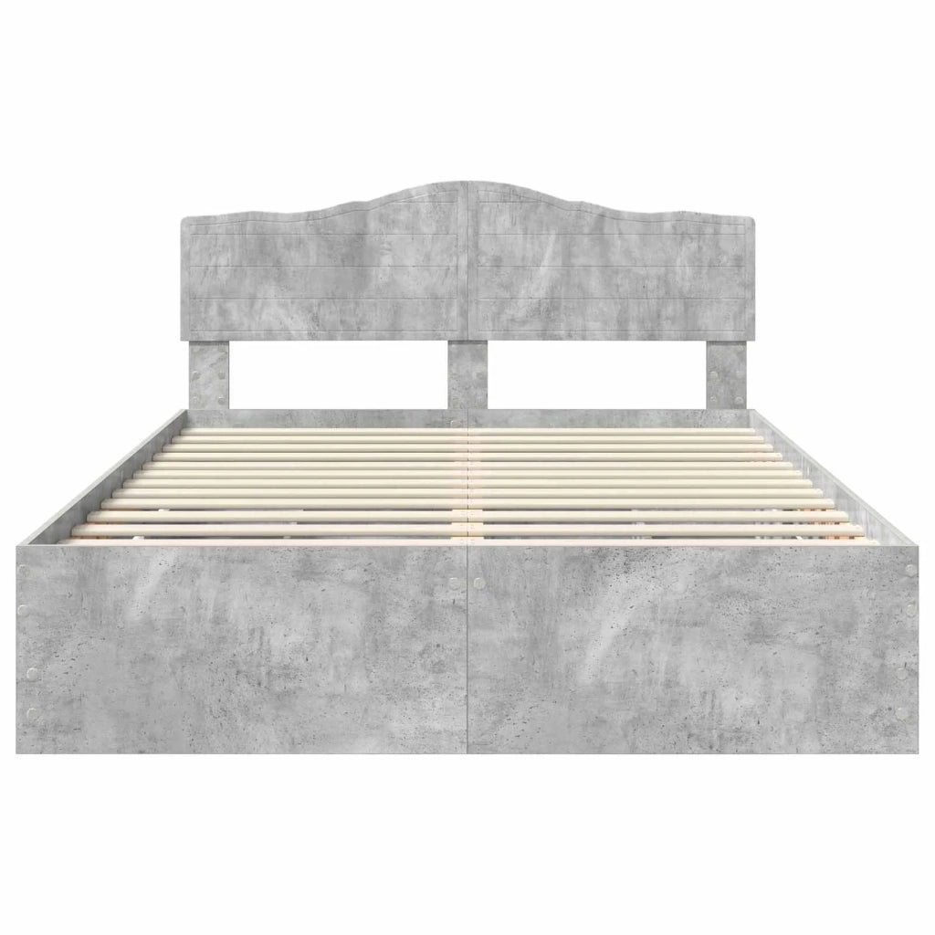 Struttura del letto con cassetto Grigio cemento 150 x 200 cm 3412994