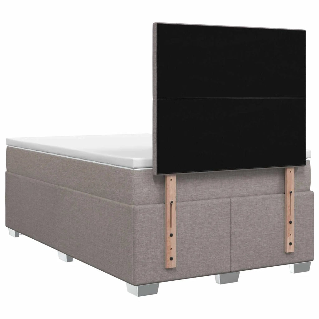 Letto box spring con materasso Tortora 120 x 190 cm Tessuto 3453364
