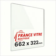 662 x 322 x 4 mm - Vetro per stufa a legna - vetro camino di ricambio - vetro per caminetto resistente al fuoco - France Vitre