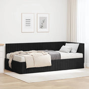 Struttura Letto Angolare con Materasso 2 pcs Nero Velluto 3393823
