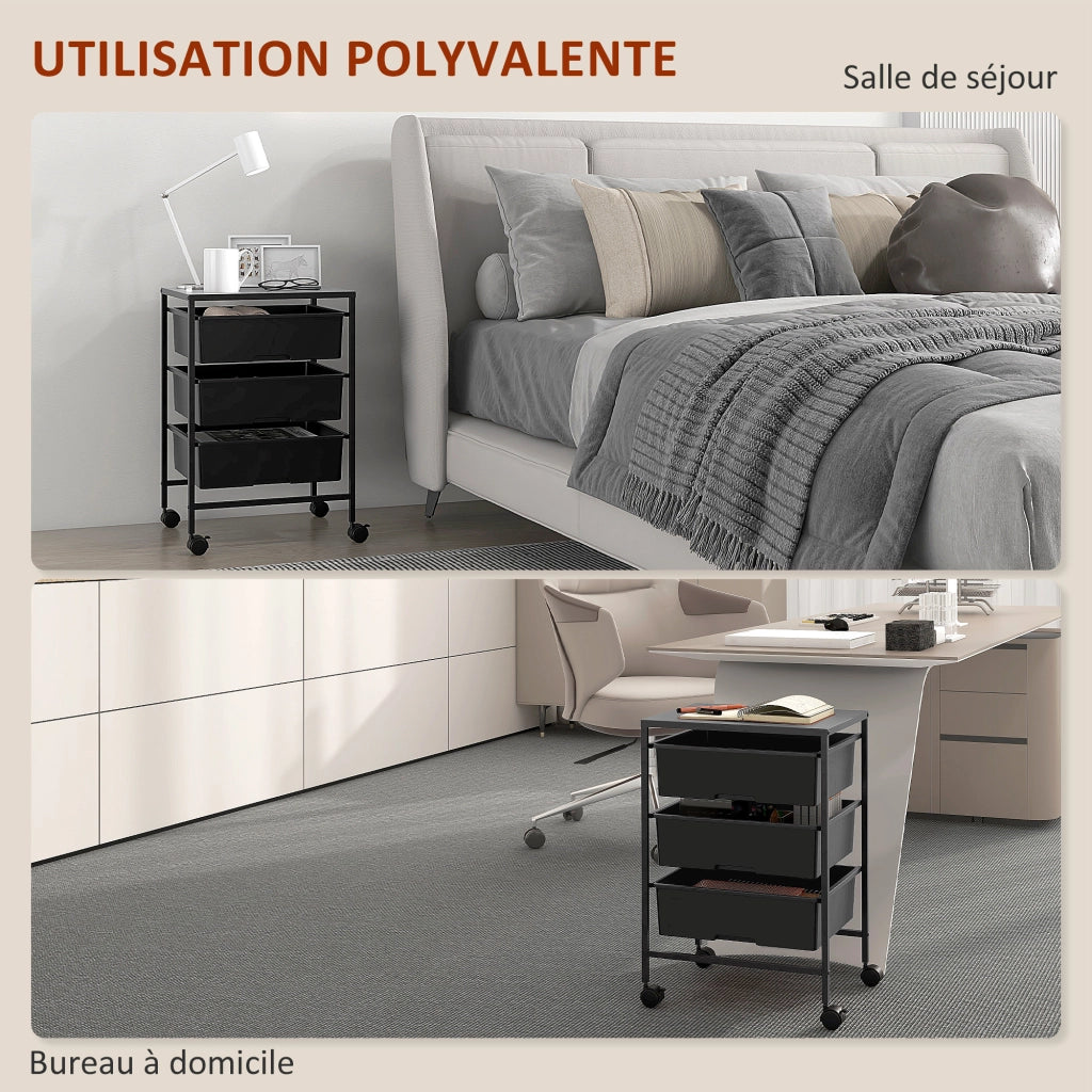 Carrello di servizio a 3 livelli ¨C Minimal ¨C acciaio