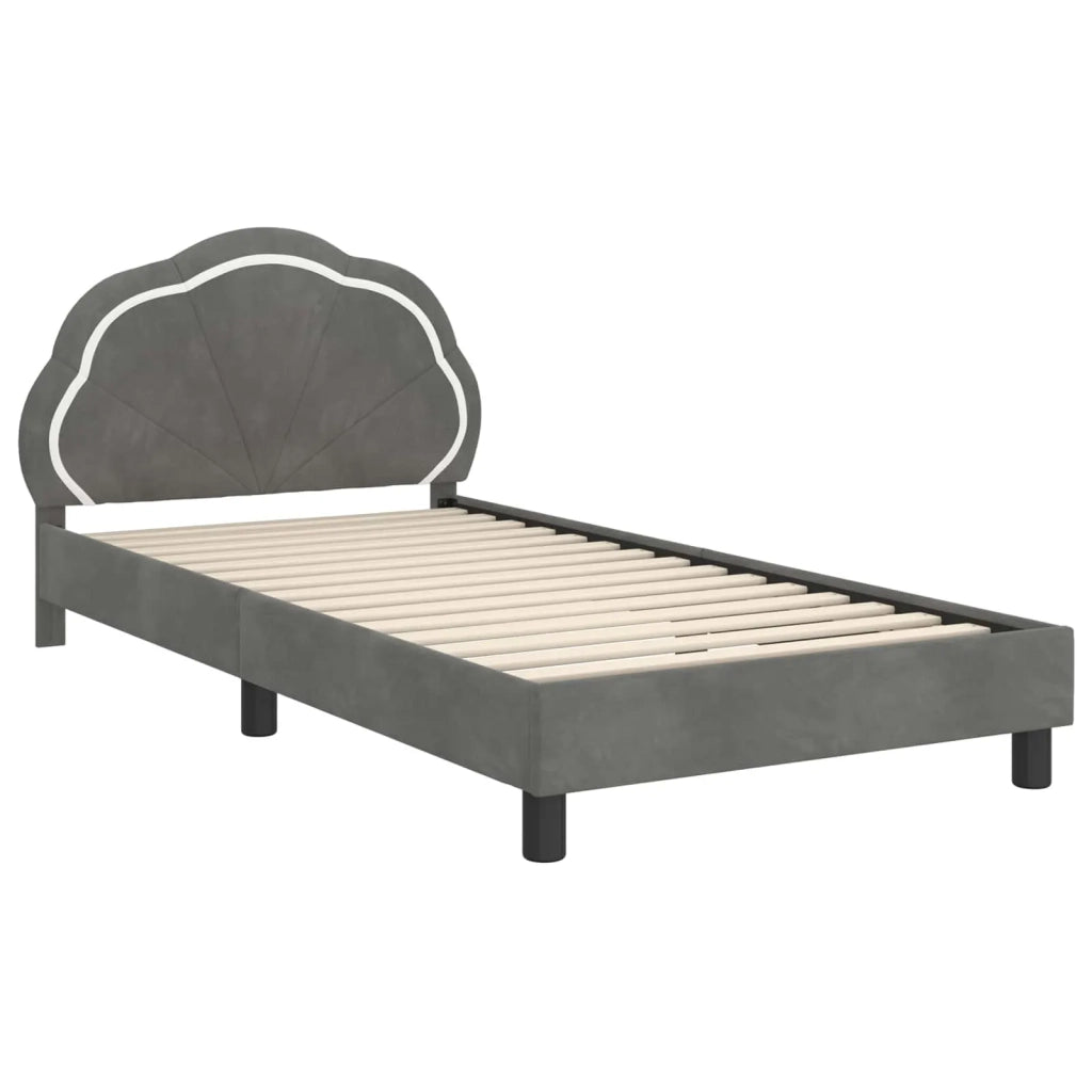Struttura letto bambini con testata-Giroletto per bambini Grigio Scuro 90 x 190 cm 456710
