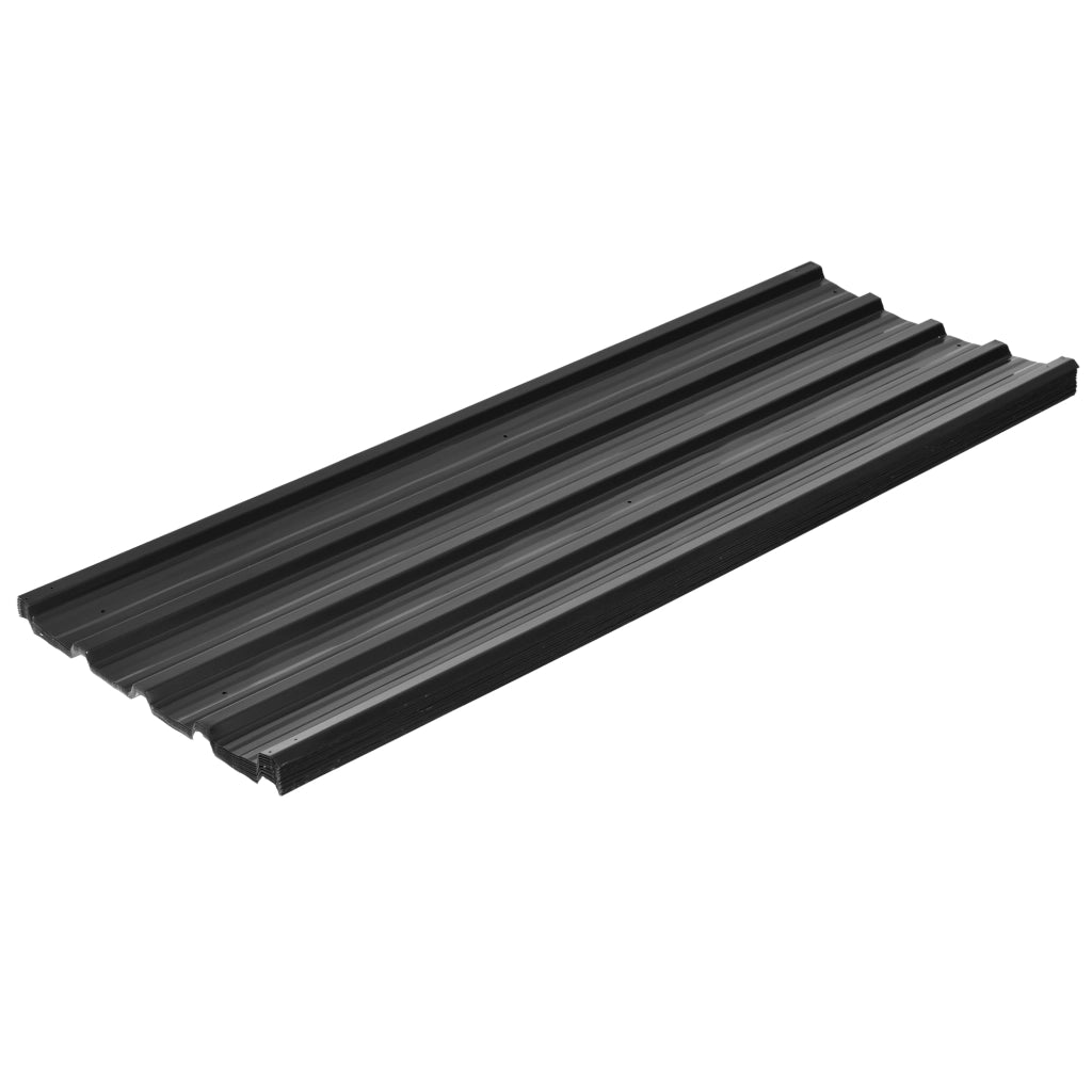 Pannelli di Ricambio per Casette da Giardino ¨C Minimal ¨C Grigio Scuro Acciaio Zincato 129x45 cm