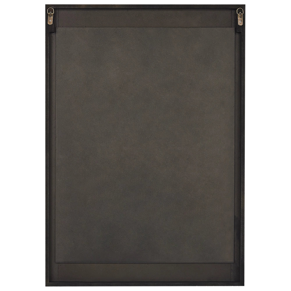 Specchio da parete con cornice bianco sporco e rivestimento in vetro 70 x 100 cm Rettangolare decorativo da parete, pezzo d'arredo in stile moderno