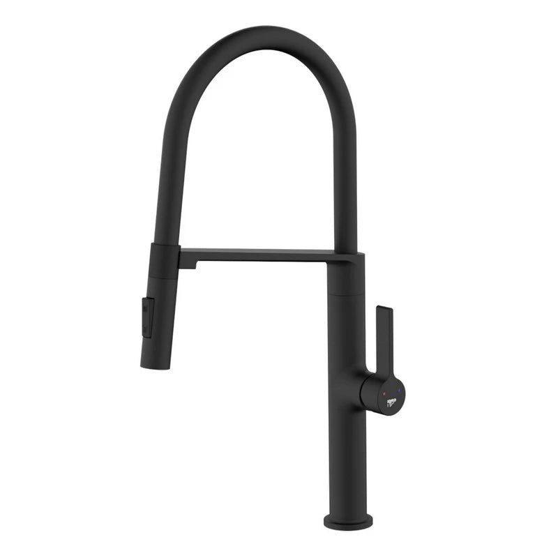 Lavello bocca alta SEUL orientabile con doccia nero Ø25 mm