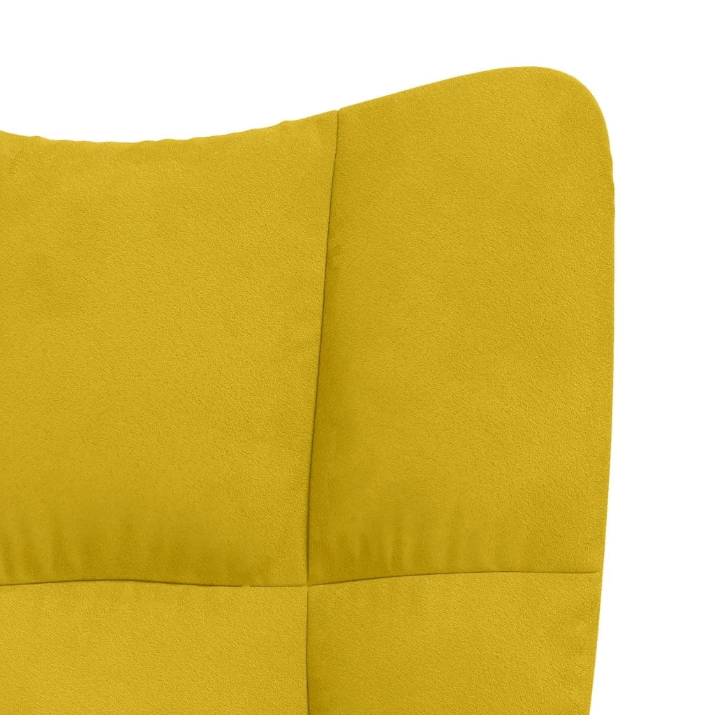 Sedia Relax Giallo Senape in Velluto 328124