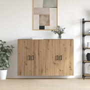 Mobiletto a muro 2 pcs Rovere artigianale 69,5 x 34 x 90 cm