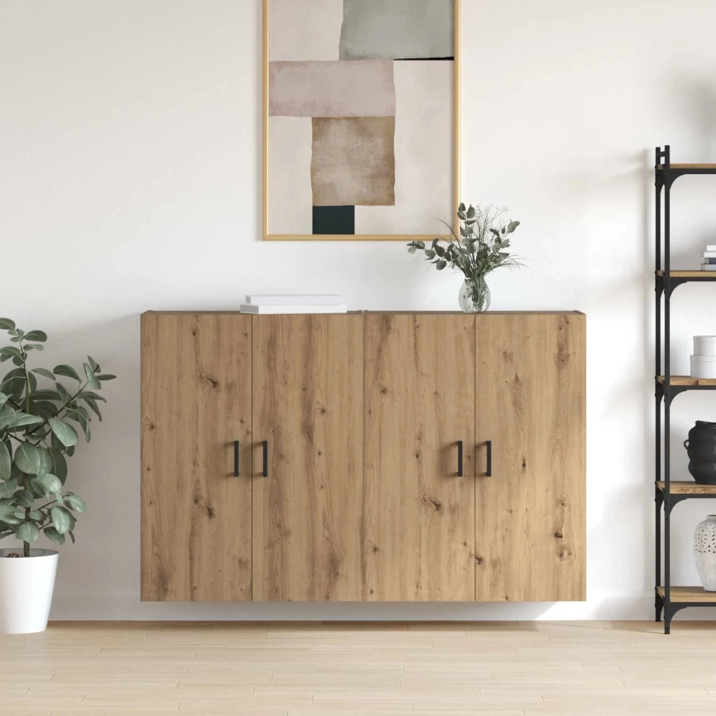 Mobiletto a muro 2 pcs Rovere artigianale 69,5 x 34 x 90 cm