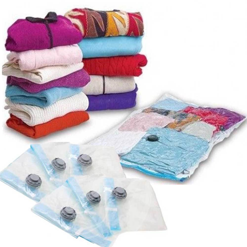 Trade Shop - Sacchetti Buste Sottovuoto 50x60cm Salva Spazio Per Abiti Cambio Di Stagione -
