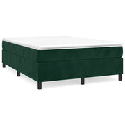 Letto matrimoniale | Letto per adulti | Struttura Letto a Rete a Molle Verde Scuro 140x200 cm in Velluto