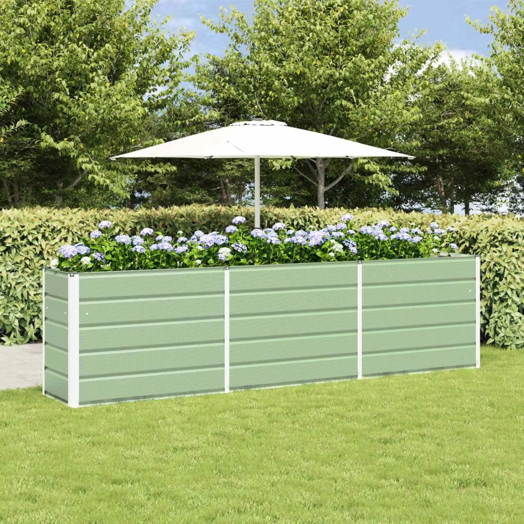 Fioriera | Cassetta per fiori | Vaso Verde Pastello 290 x 90 x 77 cm Acciaio zincato