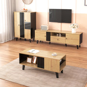 Mobile TV Lowboard ¨C MINIMAL ¨C Legno e Nero, con Cassetti, 170cm