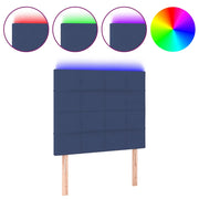 Testiera | Testata a LED Blu 80x5x118/128 cm in Tessuto