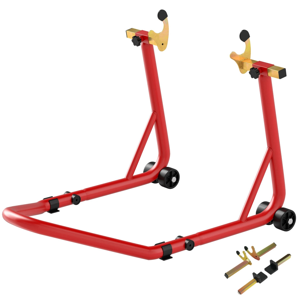 Cavalletto posteriore universale per moto ¨C Xylo ¨C acciaio, capacit¨¤ 544 kg, forcelle regolabili