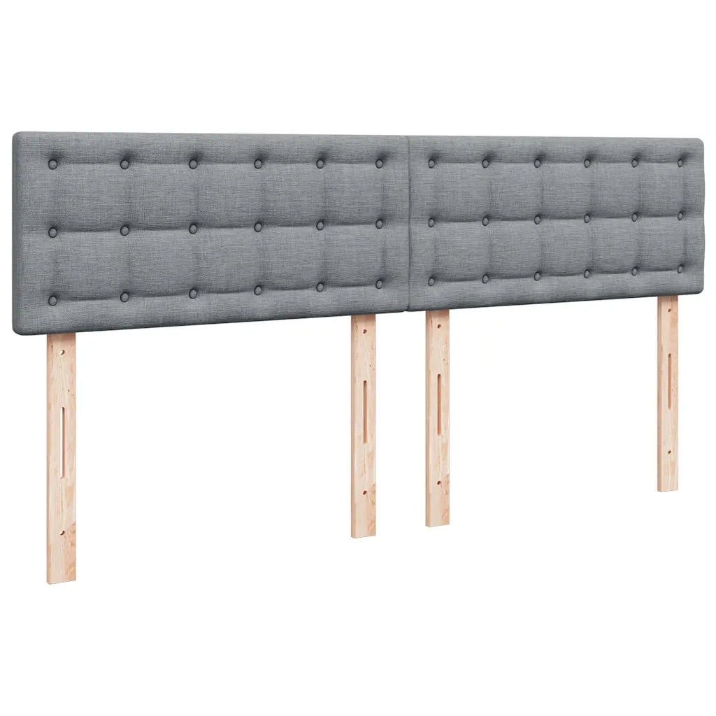 Giroletto a Molle con Materasso Grigio Chiaro180x200 cm Tessuto