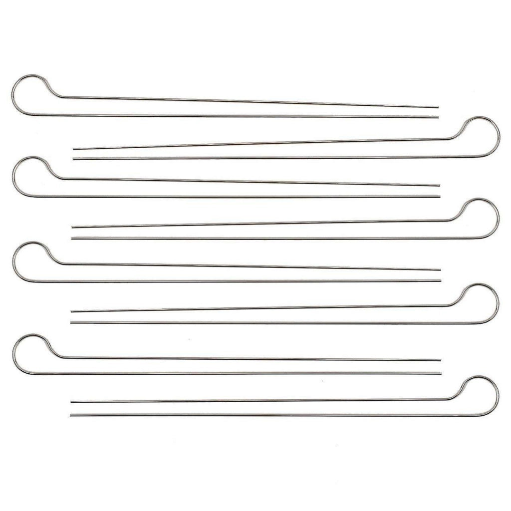 Spiedini barbecue acciaio Set Utensili Weber 8pz Doppia Punta Spiedo Arrosticini