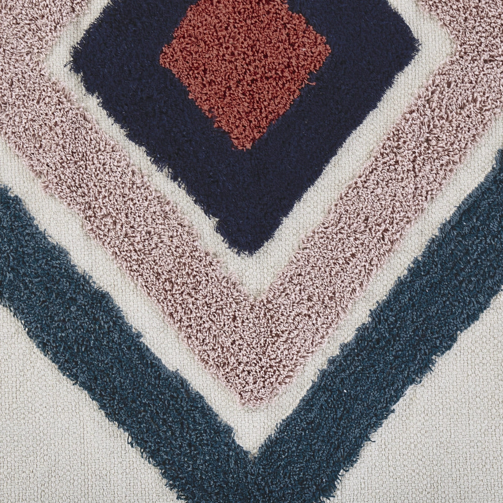 Tappeto di cotone Multicolore con motivo geometrico fatto a mano 160 x 230 cm