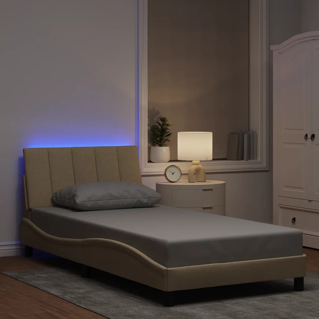 Giroletto senza Materasso Hanko Crema 100x200 cm in Tessuto