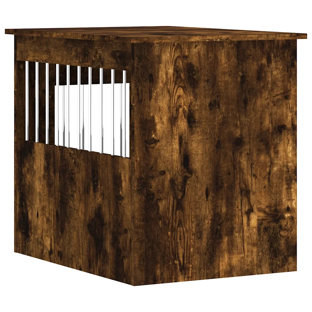Gabbia Cani da Arredamento Rovere Fumo 55x75x65cm Multistrato 838320