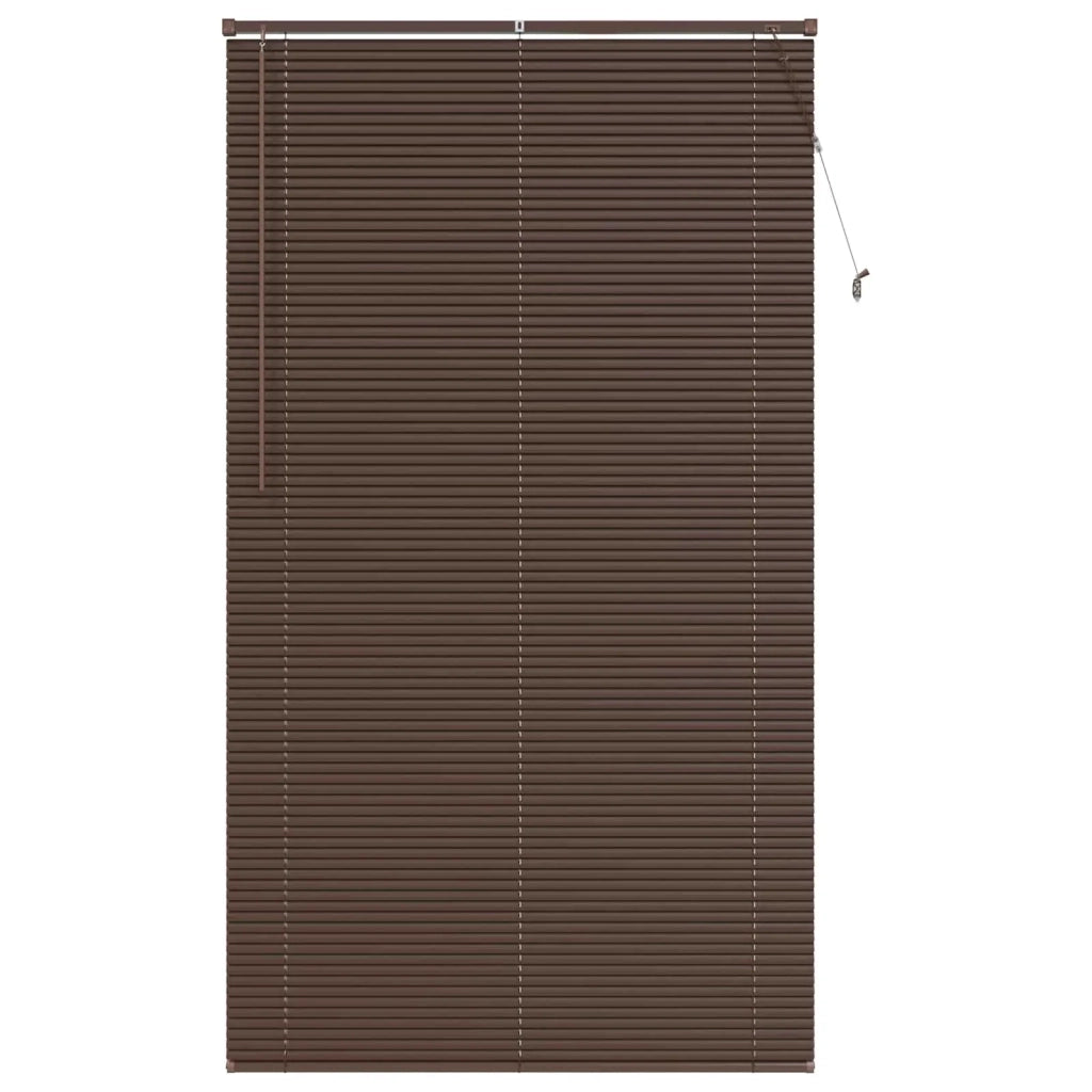 Tenda Veneziana | Tenda a lamelle Marrone Scuro con Motivo 213 x 120 cm 25 mm PVC