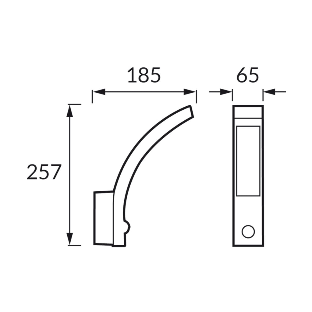 Applique esterna nera ad arco PIR LED 10W IP54 Struhm